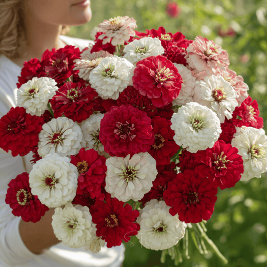 Candy Cane Zinnia – 100 Seeds